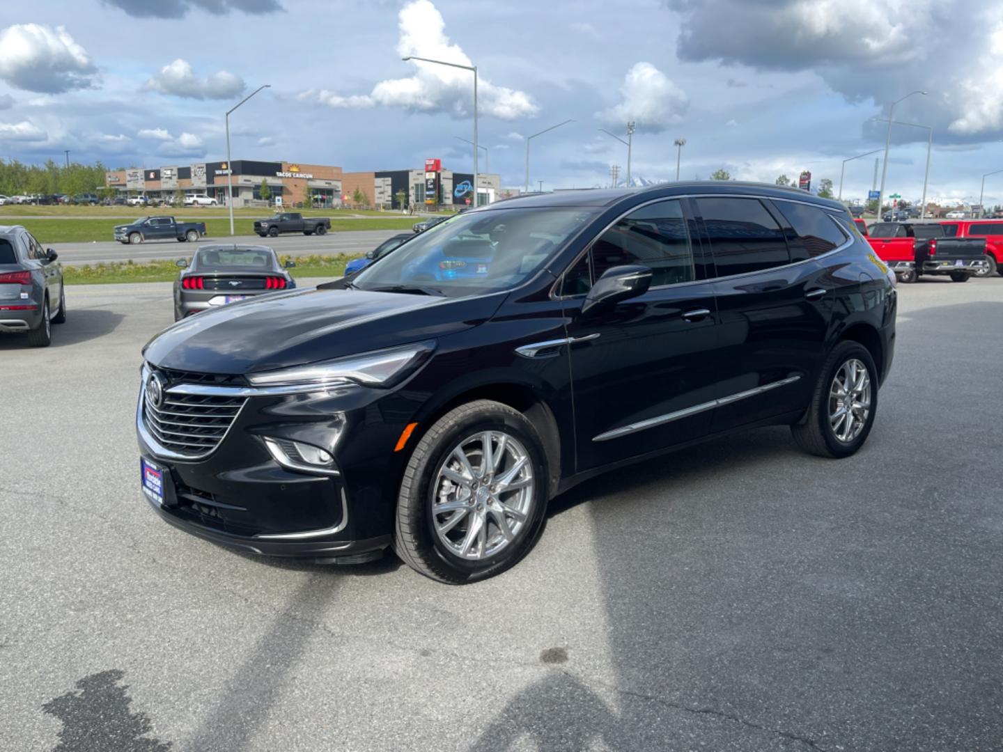 2022 BLACK /Gray Leather BUICK ENCLAVE PREMIUM (5GAEVBKW8NJ) with an 3.6L engine, Automatic transmission, located at 1960 Industrial Drive, Wasilla, 99654, (907) 274-2277, 61.573475, -149.400146 - Photo#0